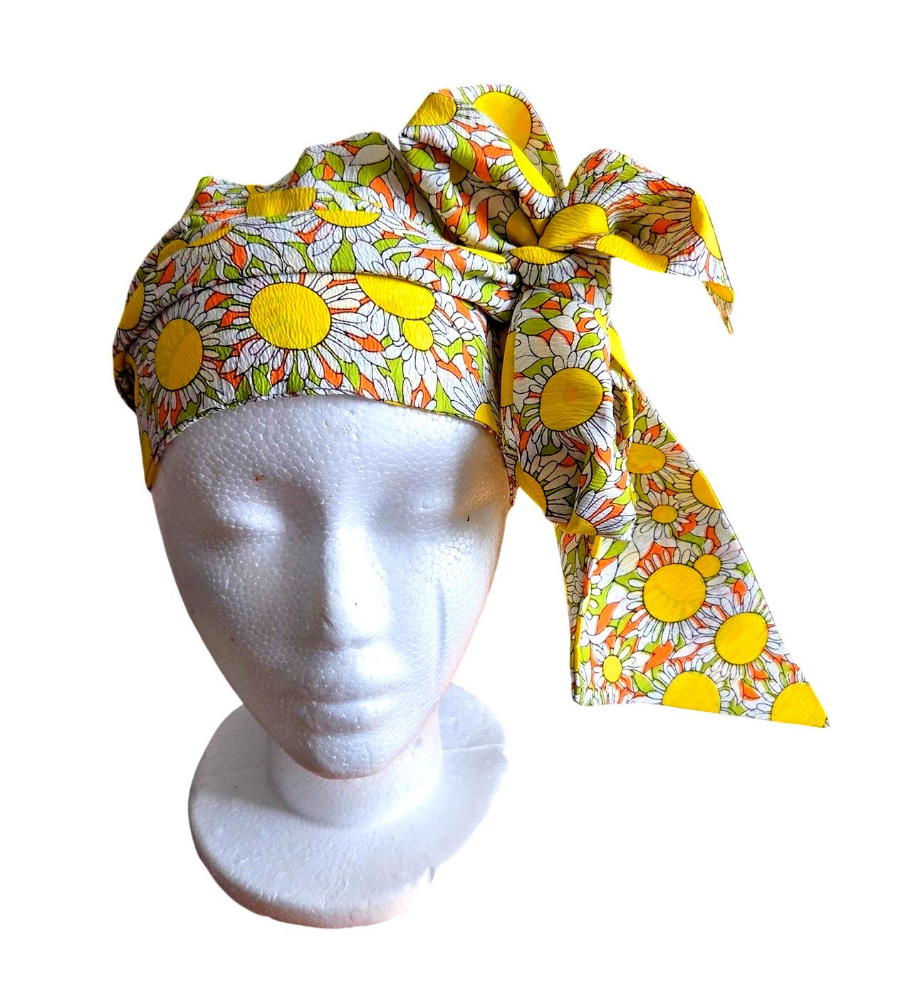 Vintage Colorful Mixed Print 70s Headband Scarf Ribbon Bow Hair Accessory Sash 70s Hair Bow - Etsy main image 4