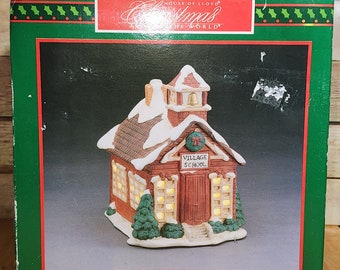 Vintage 1994 House of Lloyd Christmas Around the World "Village School" House