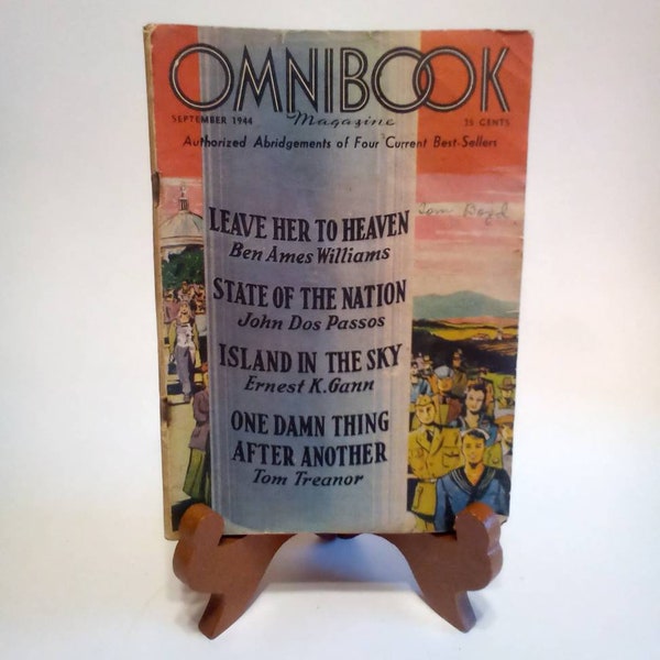 Omnibook Magazine Authorized Current Best Sellers Mid Century September 1944