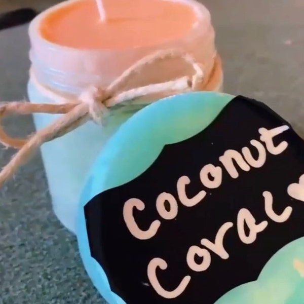 Coconut coral candle