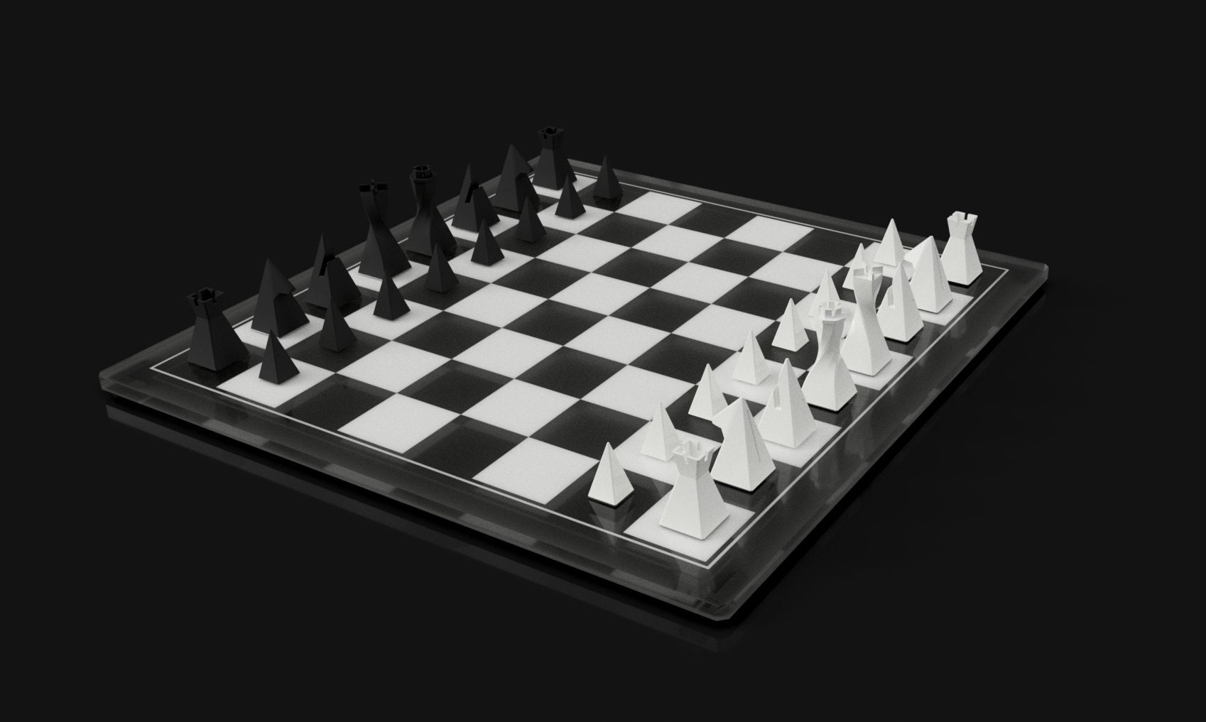 Chess The French Defence Minimalistic book cover chess opening art. | Poster
