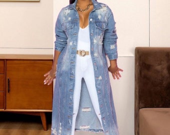 long jacket jeans