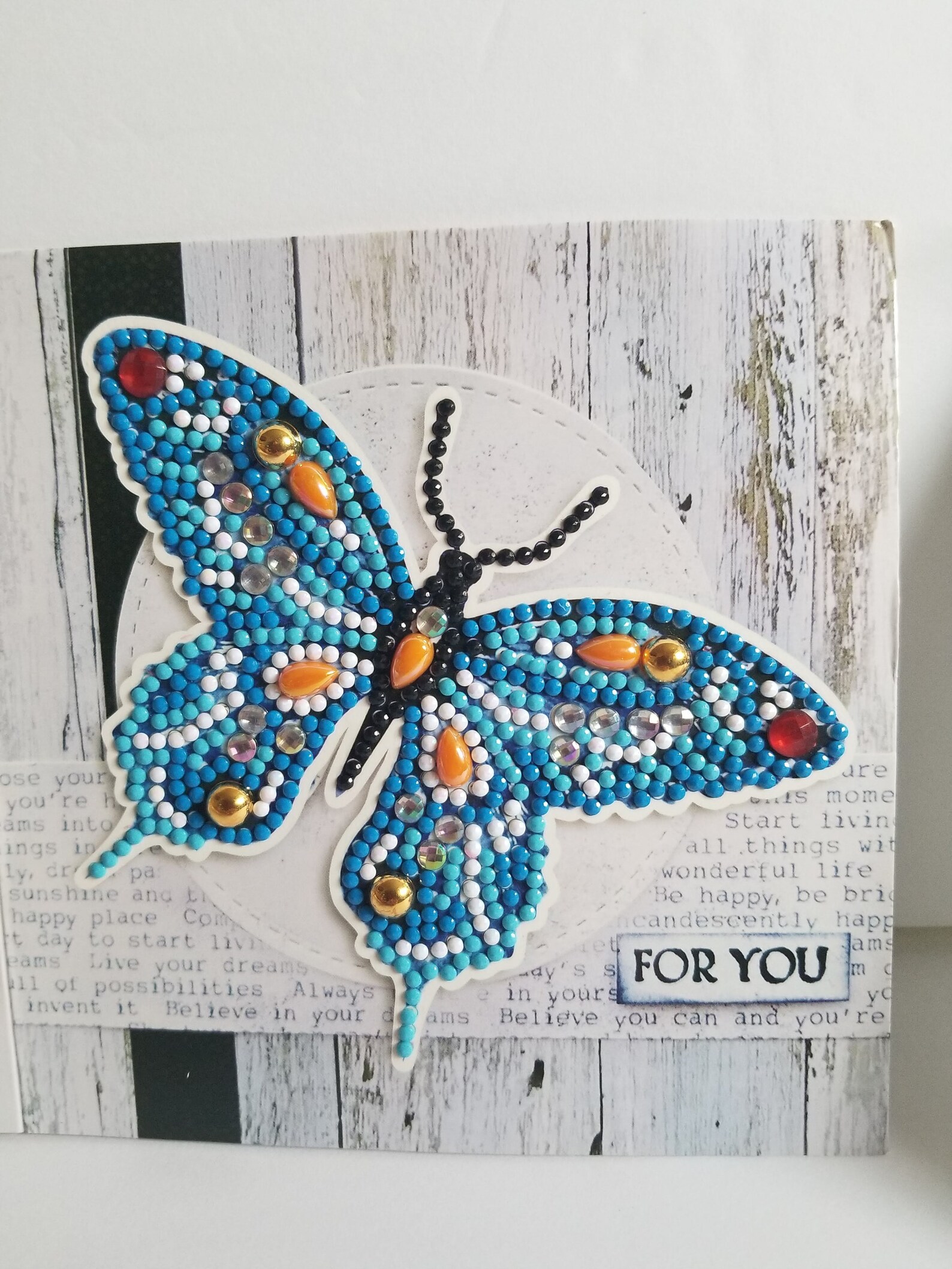 Diamond Painting Card Best wishes. Birthday. Butterfly. | Etsy