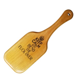 XL brush size &quot;Keep Calm&quot; wood paddle 11-3/4&quot; x 3-3/4&quot; x 1/2&quot;
