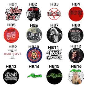80s Hair metal bands 1.5" pinback buttons collection 1