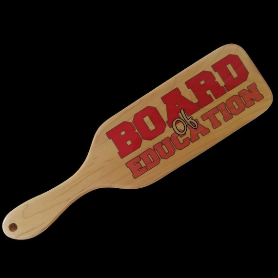 Maple wood spanking paddle 13-3/4 x3-1/2 x 1/2 pink Board of Education