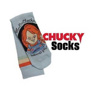 Horror Movie Themed Wanna Play socks