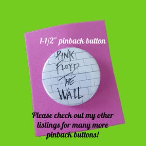 Pink Floyd The Wall pinback button 1-1/2&quot; in diameter