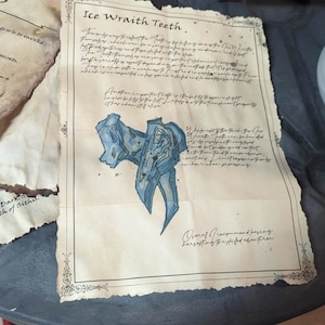 Reagente ingrediente dei denti dello spettro del ghiaccio ispirato a Skyrim - Alchimia