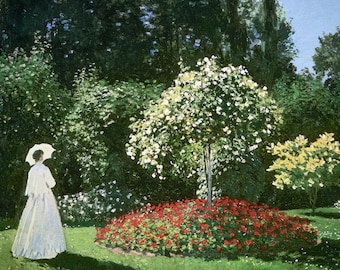 Monet Woman in Garden Print: French Impressionist Art (Digital Download)