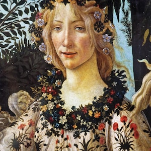 Spring Flora Art Print by Sandro Botticelli – Renaissance Wall Decor, Vintage Botanical Poster, Classic Mythology Painting for Home & Office