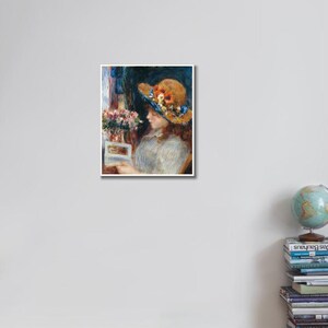 Lámina de Renoir "Chica leyendo": arte mural impresionista francés vintage imagen 8