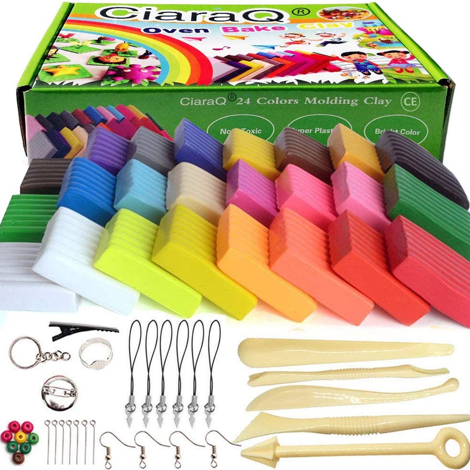 24 Colors Polymer Clay Starter Kit Safe and Nontoxic DIY Etsy