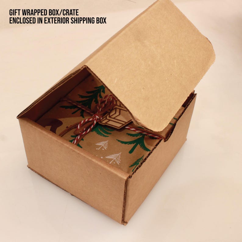 Gift Wrapped box/crate enclosed in exterior shipping box