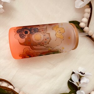 Rainbow bear latte/glass can