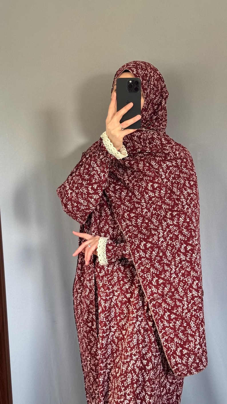 Prayer Dress Abaya Jilbab Maxi Dress Khimar Muslim Prayer Dress Modest Dress Islamic Dress Prayer Abaya for Women Prayer Clothes Salah Dress image 7