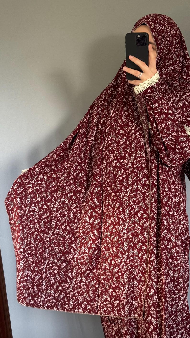 Prayer Dress Abaya Jilbab Maxi Dress Khimar Muslim Prayer Dress Modest Dress Islamic Dress Prayer Abaya for Women Prayer Clothes Salah Dress image 6