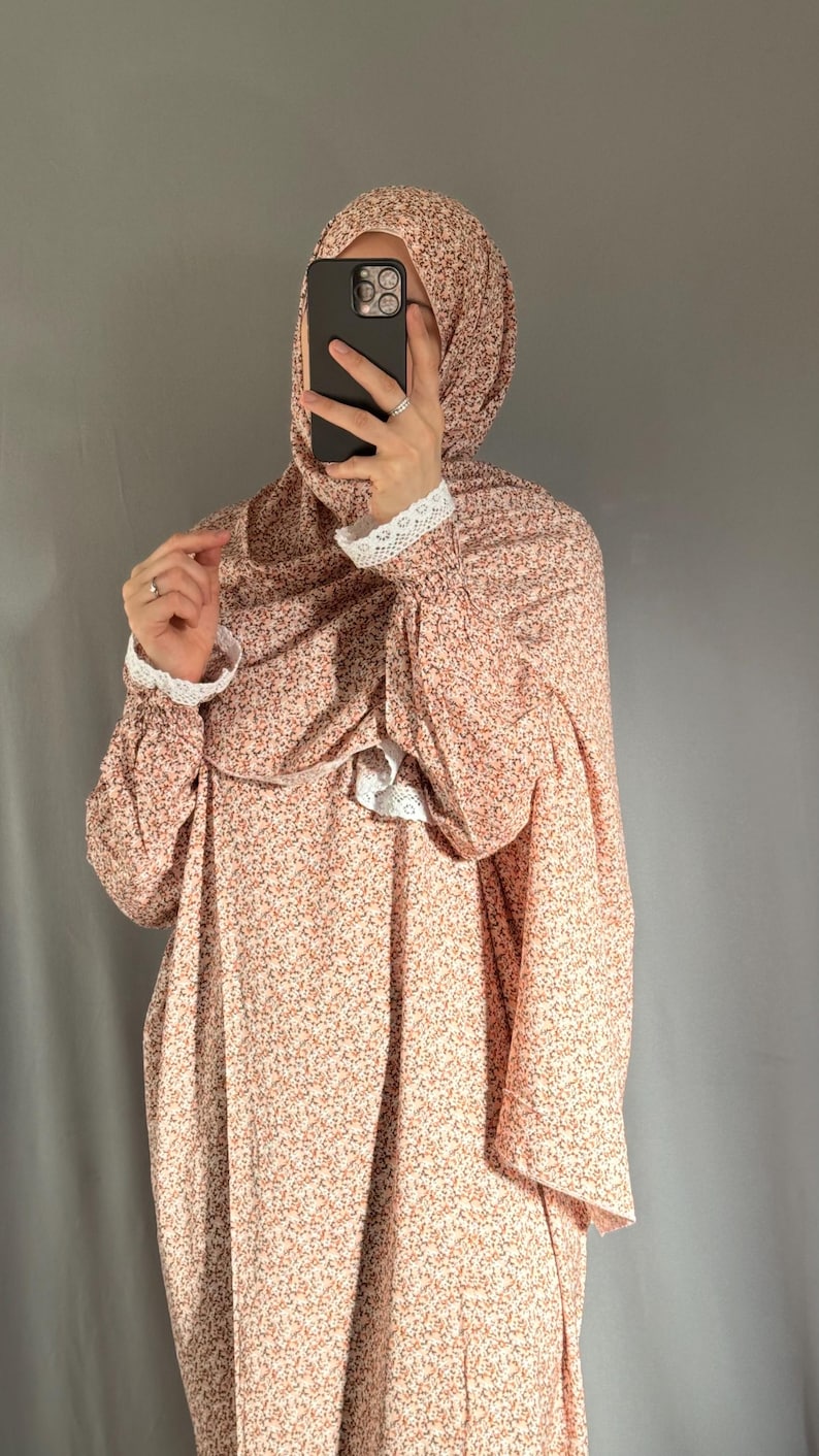 Prayer Dress Abaya Jilbab Maxi Dress Khimar Muslim Prayer Dress Modest Dress Islamic Dress Prayer Abaya for Women Prayer Clothes Salah Dress Pink
