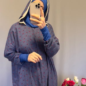 Prayer clothing / abaya gift set / clothes for prayer /prayer dress / plus size one piece pray clothes / cotton prayer robe/ prayer abaya image 1