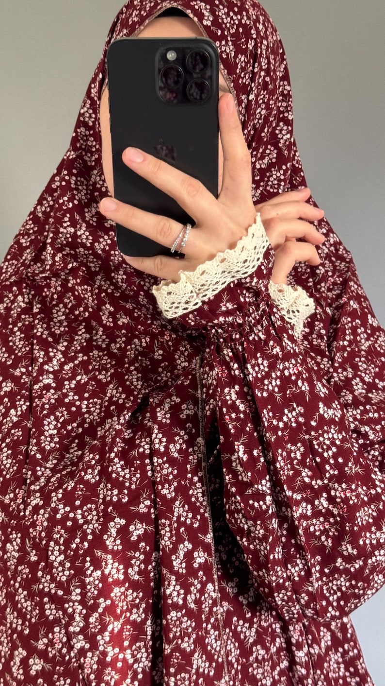 Prayer Dress Abaya Jilbab Maxi Dress Khimar Muslim Prayer Dress Modest Dress Islamic Dress Prayer Abaya for Women Prayer Clothes Salah Dress image 8