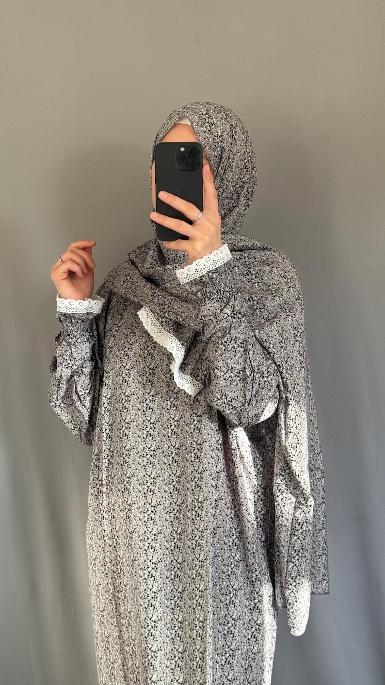 Prayer Dress Abaya Jilbab Maxi Dress Khimar Muslim Prayer Dress Modest Dress Islamic Dress Prayer Abaya for Women Prayer Clothes Salah Dress image 16