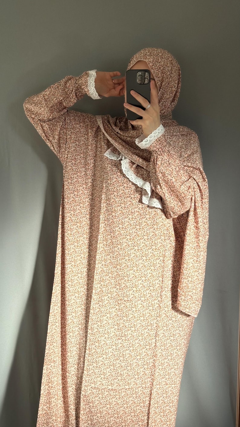Prayer Dress Abaya Jilbab Maxi Dress Khimar Muslim Prayer Dress Modest Dress Islamic Dress Prayer Abaya for Women Prayer Clothes Salah Dress image 12