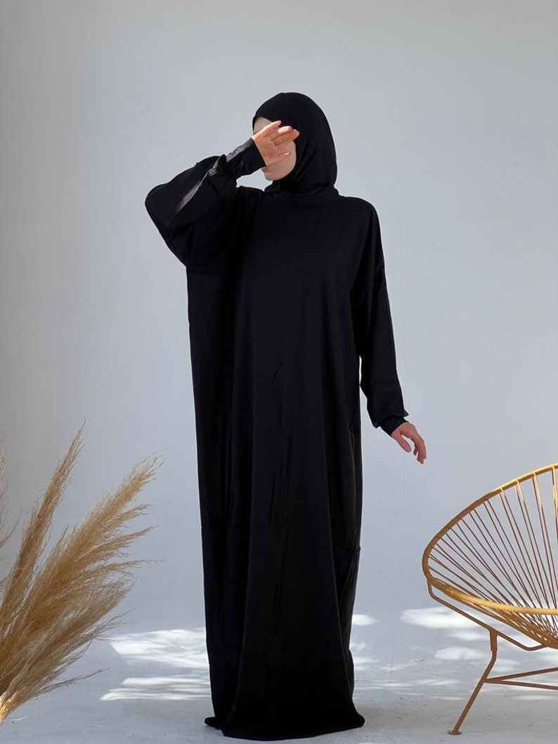 Prayer Dress Abaya Jilbab Maxi Dress One Piece Muslim Women Prayer Garment Eid Gift Long Dress Khimar Islamic gifts Salah dress Prayer set 