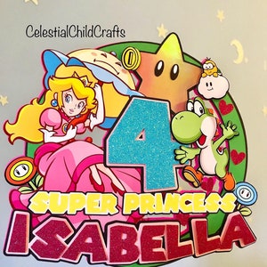 Super Princess Peach Cake Topper Custom Princess Peach Mario Bros