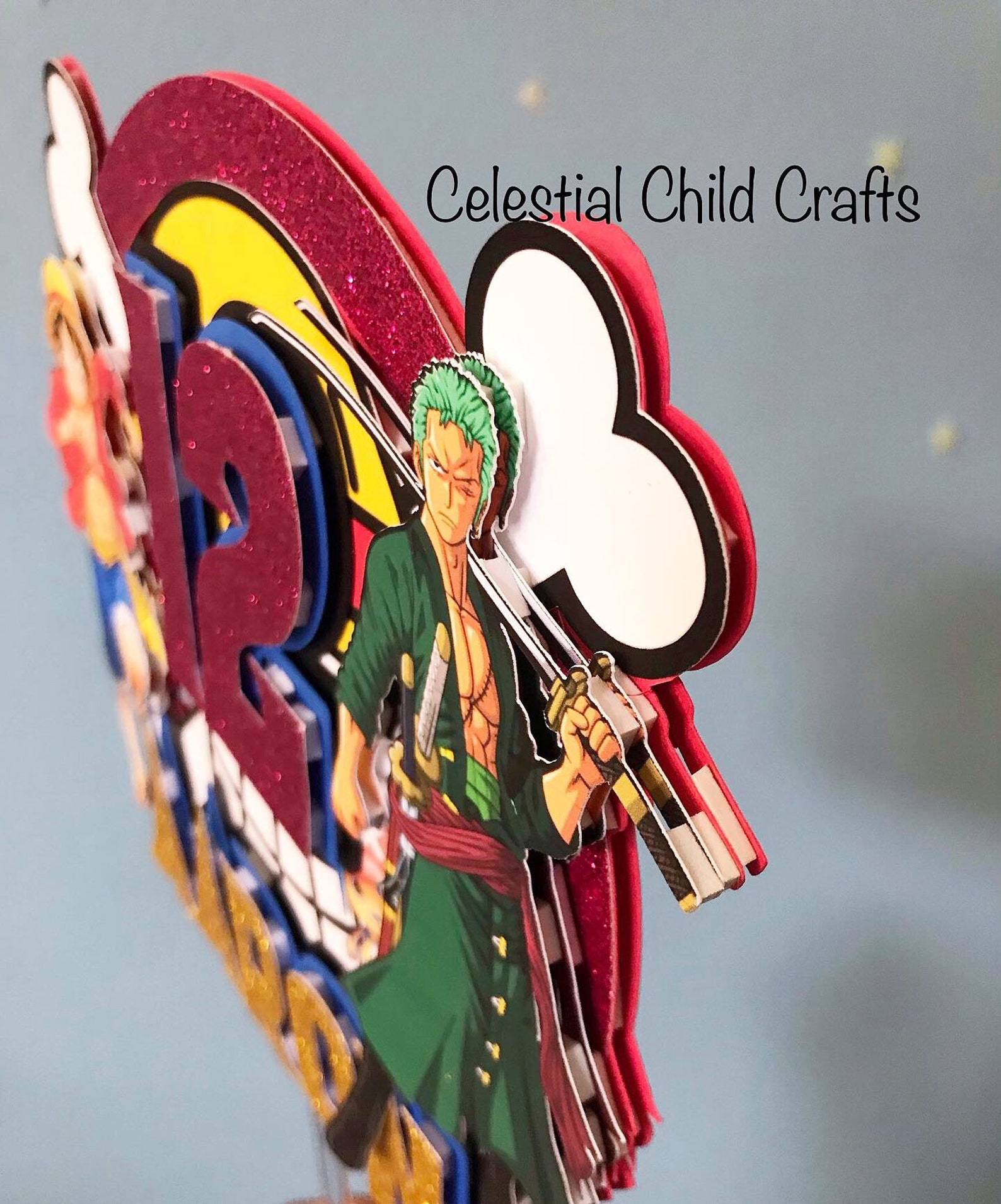 One Piece Anime Cake Topper Birthday Cake Topper Anime Etsy