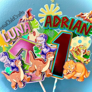 Dinosaur Land Before Time Cake Topper Cute Custom Cake  Topper