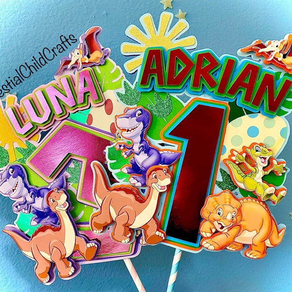 Dinosaur Land Before Time Cake Topper Cute Custom Cake  Topper