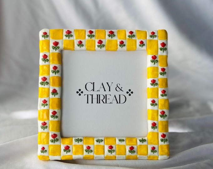 4 Available Yellow Clay Picture Frame