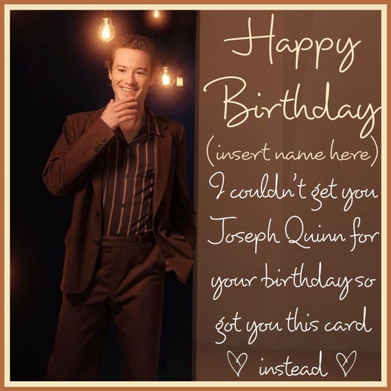 Jospeh Quinn Birthday Card - Etsy