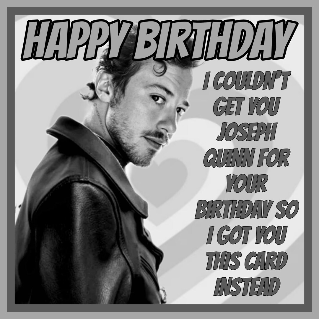 Joseph Quinn Birthday Card - Etsy
