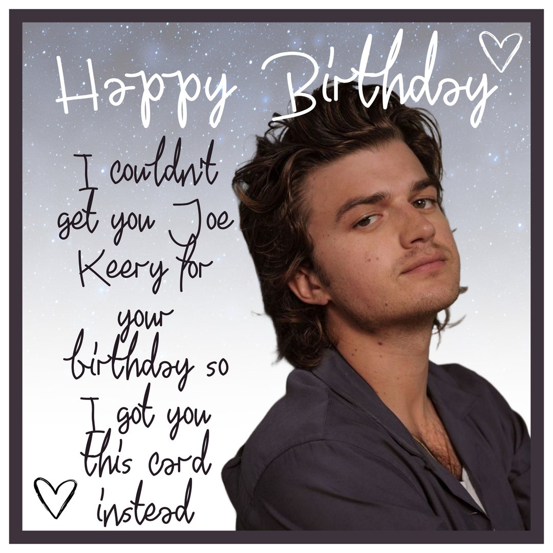 Joe Keery Birthday Card - Etsy