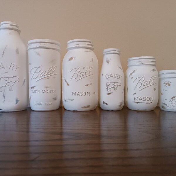 Painted Mason Jars Etsy