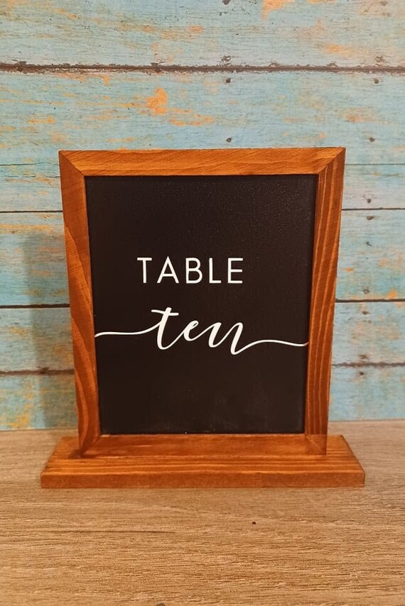 Rustic Chalkboard Wedding/party Table Number Sign With Custom Etsy