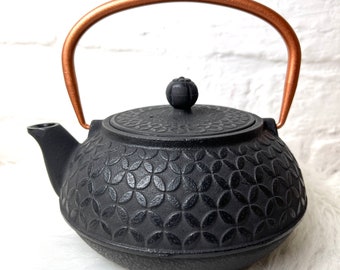 Mf Japanese Cast Iron Teapot with Filter and Copper Hold Handle Traditional Design 1000ml Tea Kettle Tea Maker Tea Maker