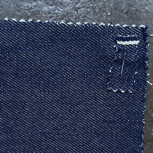 Indigo Cone USA Salvage Denim 12.75 oz heavyweight raw denim fabric by the yard good for jeans / jackets cotton