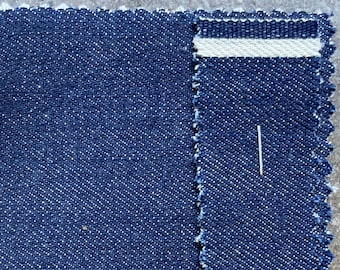 6.5 yard Lot Cone Indigo Selvedge denim fabric medium-heavyweight made in usa
