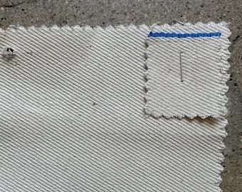 3 Yards Natural Selvedge Bull Denim Fabric: 11.25oz Cotton Blend