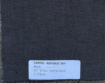 Gray Black Denim Cappio Italian Denim 100% Cotton 8.7 oz 65"  (Per 3 Yards)