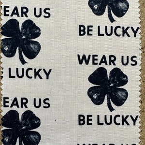 Lucky Blue Shamrock Pocketing Lining Fabric 3 Yards 100% Cotton 5 oz 58/60" Deadstock