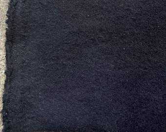 SWATCH Black Fleece Knit Fabric 21 oz Brushed French Terry American Fabric 100% Cotton Super Soft Heavy Weight Knit Fabric by the Yard