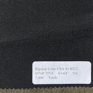 3 yards Black Ripstop Pocketing Cone USA Made Lightweight Fabric good for Pockets