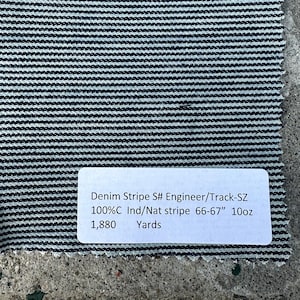Indigo Streifen Denim Stoff Hickory / Waggon 3 YARDS 100% Baumwolle 160-176 cm 10 unze