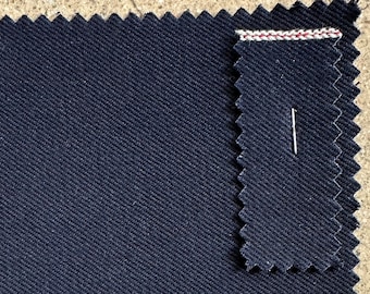 5 Yards: Indigo Selvedge Denim Fabric - 13.5 oz 100% Cotton