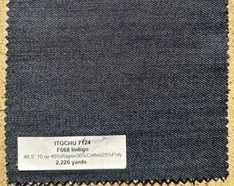 Japanse indigo denimstof – lichtgewicht rayonkatoenmix (3 yards)