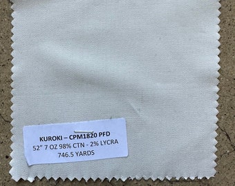 Japanese Twill PFD Japan 3 YARDS  98 Cotton 2 Lycra 7 oz 52 in width