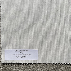 PFD Denim Fabric ORTA 1370A-32 PFD 57" 9 oz 98% Cotton 2 Elastic (3 yards)